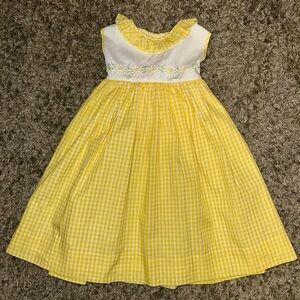 The Proper Peony - Yellow Dress with Floral Detail - 4T